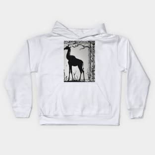 Girrafe Shadow Silhouette Anime Style Collection No. 154 Kids Hoodie